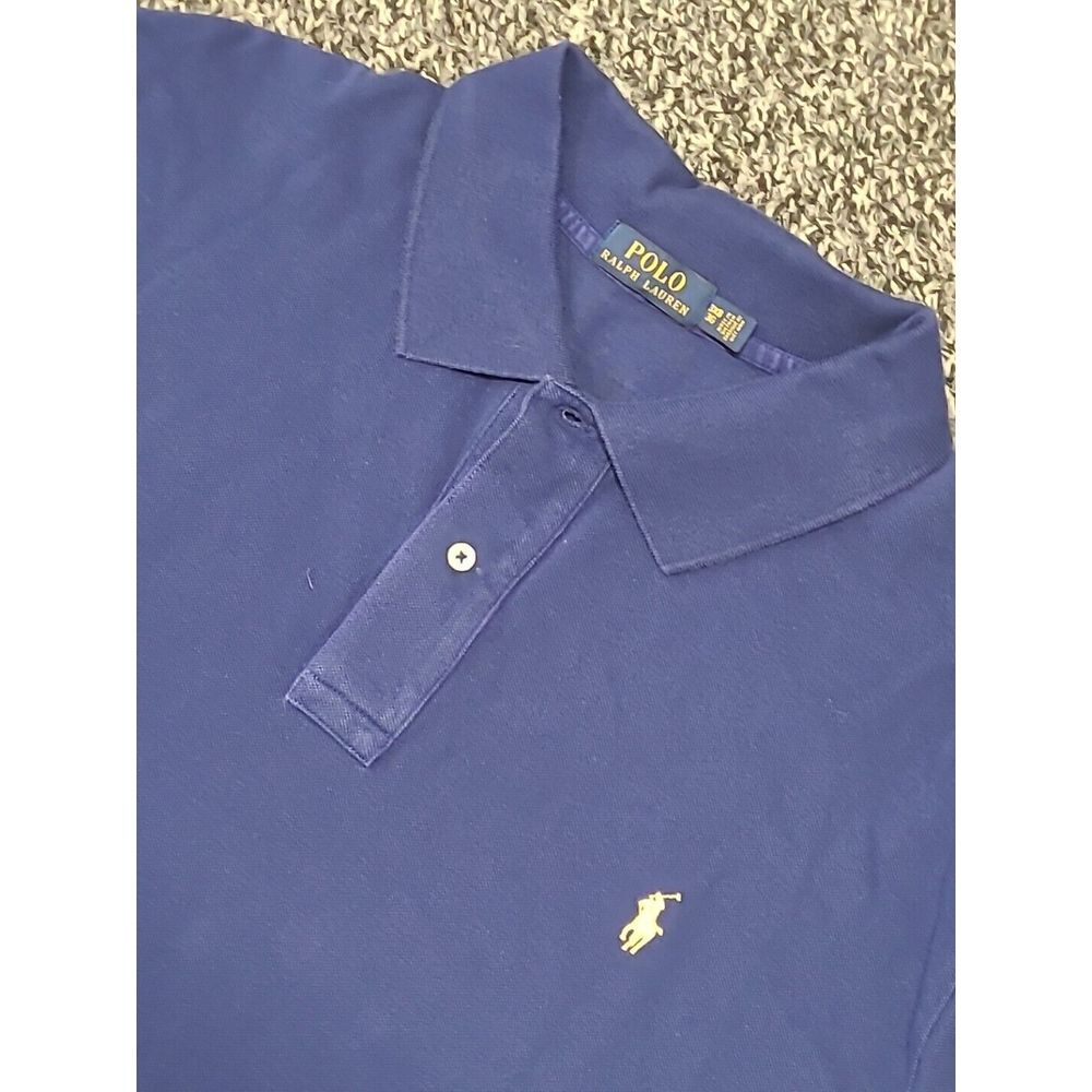 Polo Ralph Lauren Polo Shirt Adult 3XB BIG Blue Casual Cotton‎ Short Sleeve Men